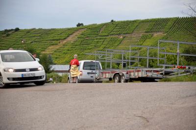 Ein Achterruderboot kollidierte mit einem Guetermotorschiff bei Gemmrigheim